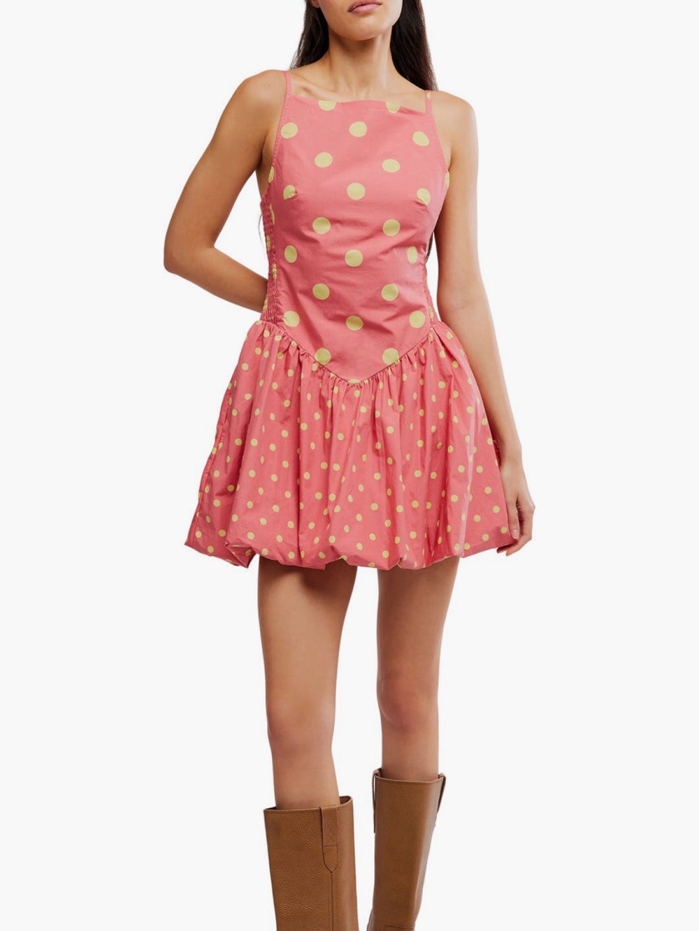 NWT Free People Misty Polka Dot Bubble Hem Minidress